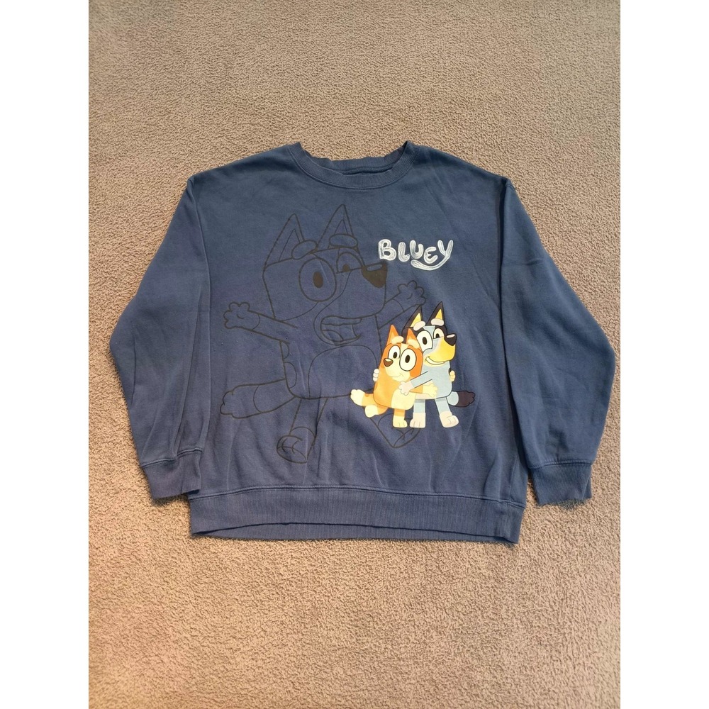 Bluey Bingo Crewneck Sweatshirt Boys‎ L(M) Navy Hybrid Apparel Pullover